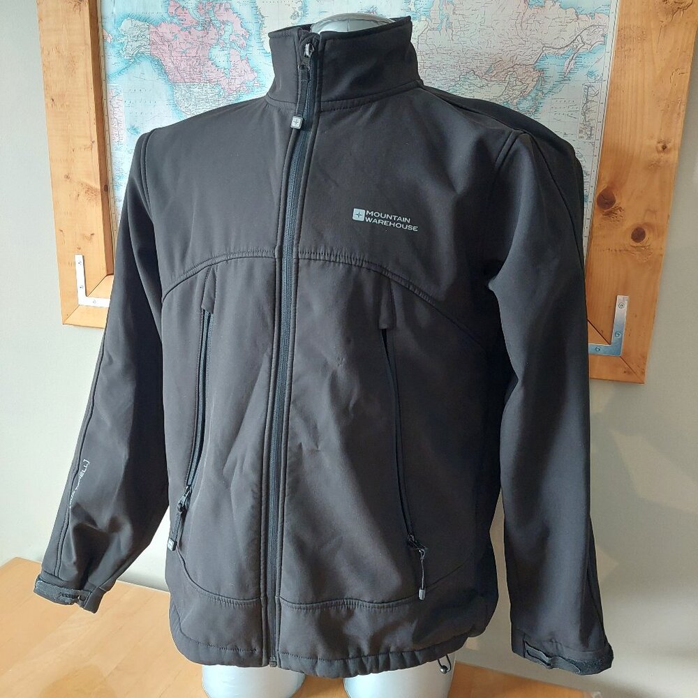 Mountain Warehouse Showerproof Black Zipped Jacket Black Men's Medium
